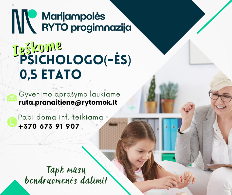 Ieškome psichologo